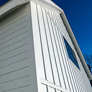 Modern farmhouse with fiber cement siding